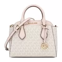 MICHAEL KORS MK 迈克·科尔斯 奢侈品 女士米白粉色PVC配皮两件套手提单肩斜跨子母包 送女友送长辈