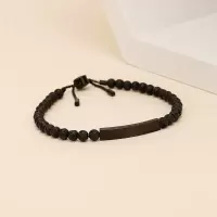 阿玛尼EmporioArmani男士手环商务鹰标串珠手链男士手链鹰标个性手链男生日礼物送男友EGS2478001