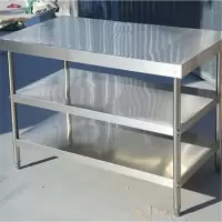 颂泰 1.8米三层工作台架子 1800*300*750mm 201不锈钢1mm厚 每层承重100kg