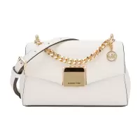 MICHAEL KORS迈克·科尔斯 奢侈品 女士白色皮质手提单肩斜挎包35T0GXPC1O OPTIC WHITE