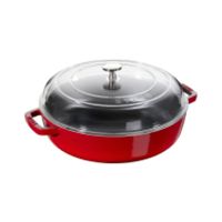 双立人 法国进口Staub铸铁锅 SA-P006 樱桃红带玻璃盖24cm(个)