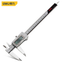 得力(deli) DL311200 锌合金专业数显卡尺200mm(新Ⅵ)(红)(把)(1把)