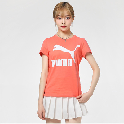 PUMA彪马 新款女子休闲印花圆领短袖T恤 Classics Logo Tee 53228224