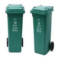 塑料垃圾桶120L 两轮AF07302不带脚踏 绿色(单位:个)