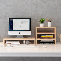 迅众 公室台式电脑显示器增高架桌面整理收纳置物架托盘支架子底座