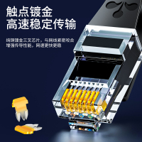 山泽 WD6015 六类网线CAT6类千兆网络跳线八芯双绞成品网线 1.5米 黑色(根)