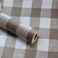 威尔 咖啡布纹格壁纸宽45cm*长10m