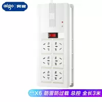 突破(PTOTOP)S1K6(3M)总控6位 防雷抗电涌/防过载 插线板