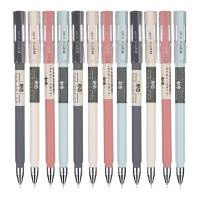晨光(M&G) AGPA0404 全针管中性笔 本味中性水笔 办公水笔 0.5mm 笔杆颜色随机 12支/盒 单盒装