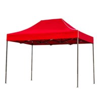 家丽欣3m*4.5m遮阳伞 四角折叠遮阳伞 帐篷伞 四脚伞 红色