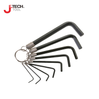 捷科(JETECH) KW-9 平头黑色标准长钥匙链9支套装 ( 6套 )