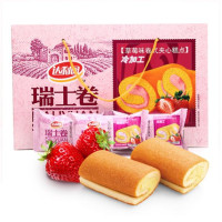 达利园瑞士卷草莓味720g下午茶糕点心零食饼干蛋糕早餐软面包食品礼盒装(新老包装随机发货)
