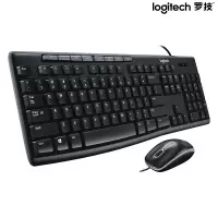 罗技 MK200 有线键盘鼠标套装(USB接收器)