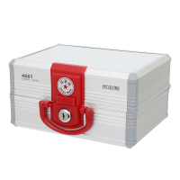 4661提印章盒财务印章箱 可自由组合 机械锁翻盖公章箱 印章箱-6格