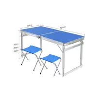 折叠桌椅120*60*70cm+凳子*2