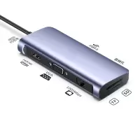 Type-C扩展坞80133USB-C转HDMI/VGA转换器 10合1