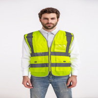 SFVest 1500 反光背心 马甲 建筑施工地安全荧光衣道路环卫交通(一件装)