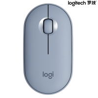 罗技 Pebble 鹅卵石无线鼠标(静音/轻薄)雾霭蓝