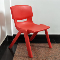 未易 学习椅 成人大中小学生塑料椅子靠背加大加厚培训班桌椅家用成人椅胶凳子 新款加厚靠背椅红色坐高 45cm