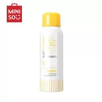 名创优品(miniso) 冰泉舒爽身体防晒喷雾清爽旅行装阻隔紫外线植萃保湿[黄色]