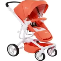 昆塔斯Spider系列全地形高景观婴幼儿推车 (出生至36个月使用)橙色+白车架