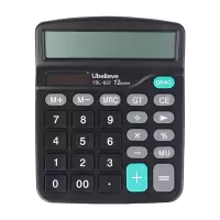 优必利 双电源桌面办公计算器 12位大屏幕计算机 837