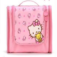 蓝橙HELLO KITTY 抱抱熊三开门洗漱包LOVE款
