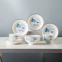 菲米·生活 快乐鱼生·陶瓷餐具套装 FM-TC2012