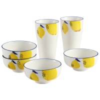 菲米·生活 快乐柠檬手绘餐具组合 FM-TC806