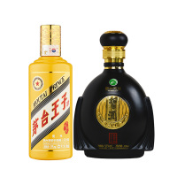 贵州习酒1219淳典鉴赏级黑53度500ml +贵州茅台53度王子酒酱源金樽500ml 酱香型白酒 组合装