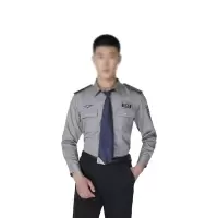 兵戎 保安衣服短袖小区物业卫保安服短袖衬衣夏装安保工作制服套装 灰色长袖+裤子