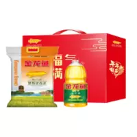 金龙鱼油米组合金龙鱼楚尊软香米2.5KG、金龙鱼精炼一级大豆油1.8L(礼盒)
