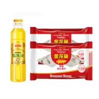 金龙鱼油面组合金龙鱼双一万稻米油400ML、金龙鱼鸡蛋麦芯面片120g*2