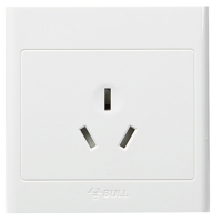 君诚公牛明装开关插座三孔16A