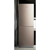 美的(Midea)186升 双门电冰箱 风冷无霜 精细分储 家用小冰箱 双系统 感温探头 爵士棕 BCD-186WM