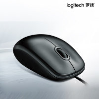 罗技 M100r 有线办公鼠标 白色