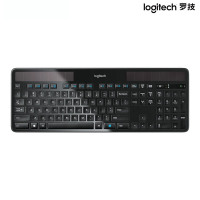 罗技 K750 无线太阳能键盘 USB优联接收器 黑色