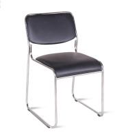 司凡 FX114-128 办公椅电脑椅公司职员椅子弓形款会议椅 黑色 无扶手