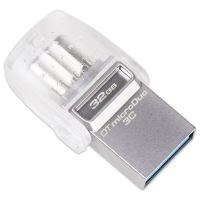 金士顿(Kingston)32GB Type-C USB3.1 手机U盘 DTDUO3C 双接口设计 支持苹果/