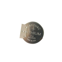 雷诺威 耐高温 纽扣式锂电池 带焊脚 BR2335 3V 单位:粒