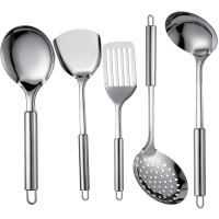 乐克尔Lecker KR-671不锈钢铲勺套装 炒铲锅铲汤勺漏勺六件套尊享套装