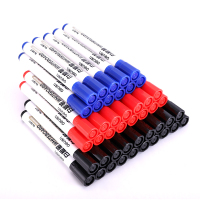 得力6817 白板笔 2.0mm 大容量易擦 颜色随机10支/盒