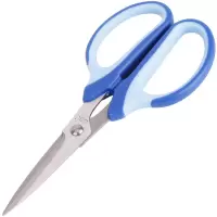 得力 6018 剪刀不锈钢家用大号剪刀 剪纸办公用品 1只装 颜色随机