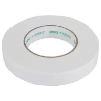 得力 30412 EVA泡棉双面胶带 高粘性胶布24mm*5y*2.5mm(白)12卷装