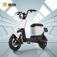 雅迪(yadea)新款48V豪华电动车轻便代步踏板车电瓶车男女代步车轻便锂电池电动车 欧逸都市版48V12AH[灰色]