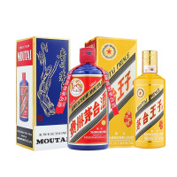 贵州茅台酒 (蓝茅)蓝色茅台 53度酱香型白酒500ml+茅台王子酒 酱源金樽 53度酱香型白酒500ml 组合