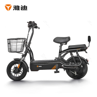 雅迪新国标新款尚程锂电版可提取锂电池电动车48V加长代步电动自行车电瓶车电动自行车助力车 48V24AH锂电[蓝色]