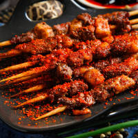 宁夏西吉县1920精选农户圈养黄牛 牛肉串500g