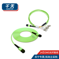 千天(QANTOP)光纤跳线OM5万兆多模100G光模块用集束光纤线24芯MPO-MPO QT-GXTX523