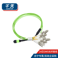 千天(QANTOP)光纤跳线OM5万兆多模100G光模块用集束光纤线1分24芯MPO-LC QT-GXTX542